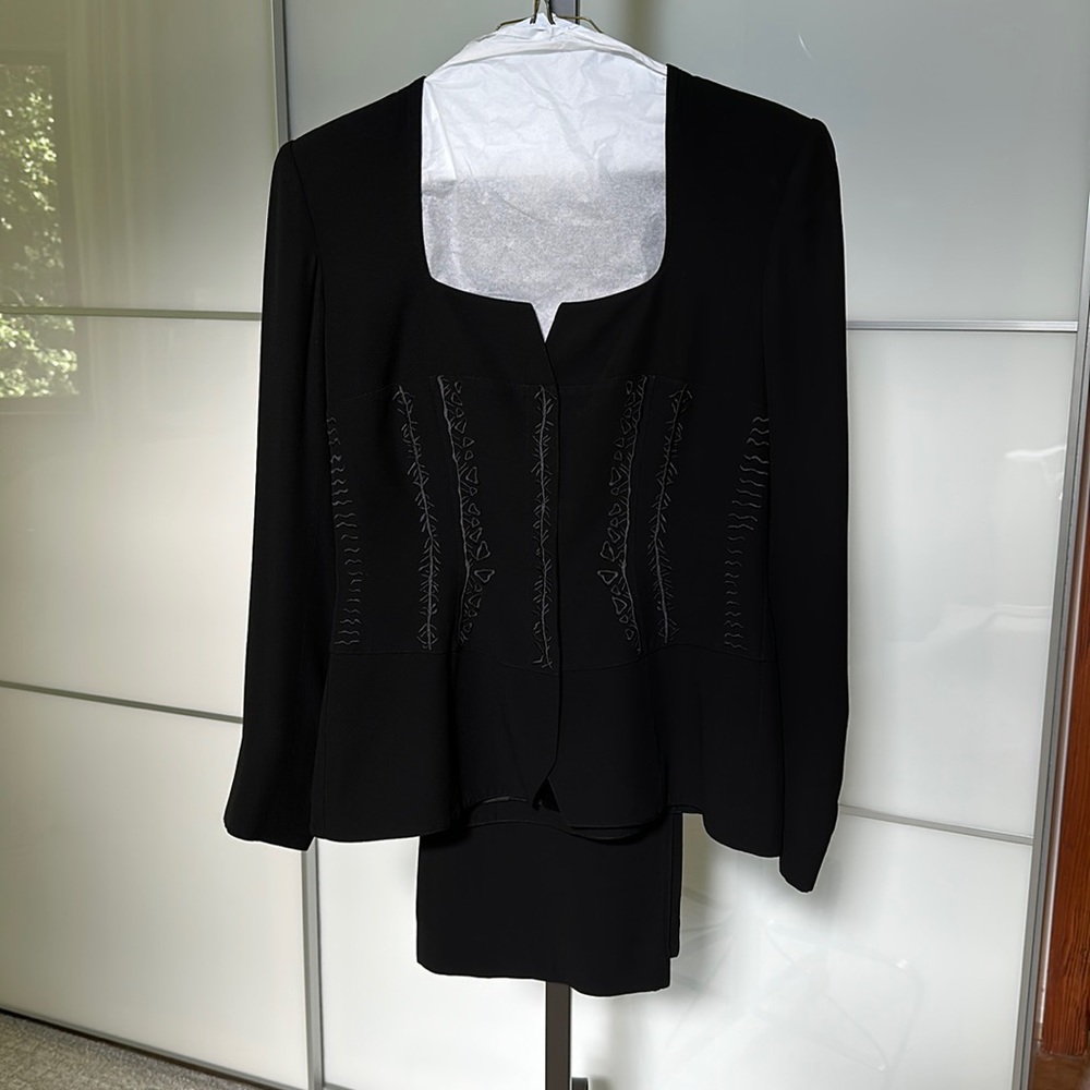 Mugler Pants Suit, Black, size US 10, FR 42